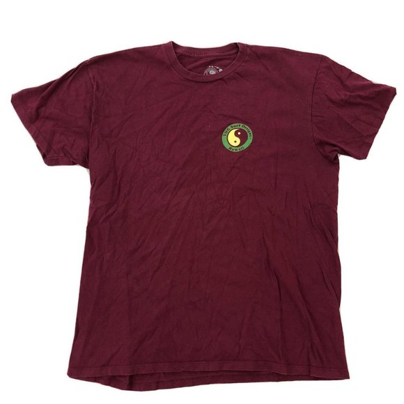 T&C Surf Design Adult Shirt L Burgundy Short Sleeve Crew Neck Size L Men's - Picture 1 of 14